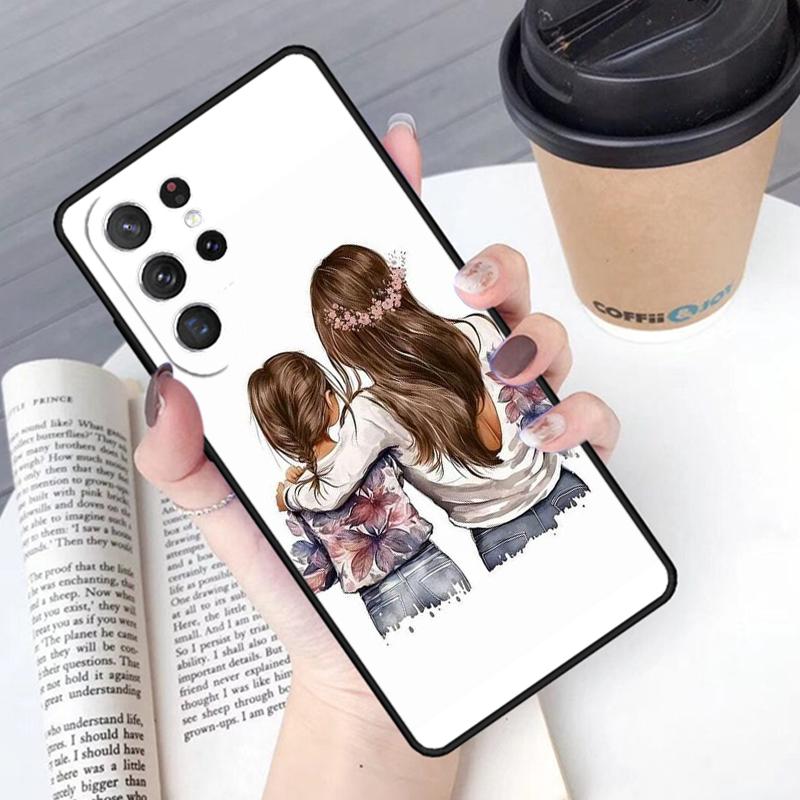 Familie Mom Girl Women Phone Case Cover For Samsung Galaxy S24 S25 Ultra S21 S22 Ultra S10E Note 10 Plus Note 20 FE S23