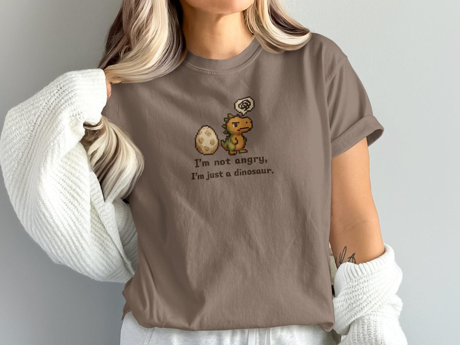 Stardew Valley Shirt Angry Dinosaur Tee Pixel Art Video Game T-Shirt Cozy Gaming Shirt Stardew Merch Gamer Gift Stardew Valley Gift XL