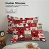3pcs Checkered Christmas Print Coreless Bedding Set Dormitories Bedrooms Soft and Comfortable Multiple Sizes Machine Washable