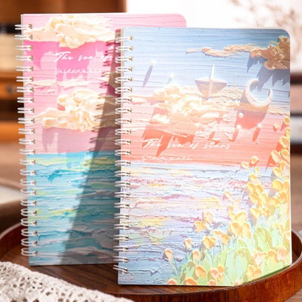 (120Pages/60Sheets) Notebook Thickened Diary Book Korean Version Notepad  Note Taking