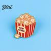 Statement Brooch Piece Cartoon Cat Popcorn Lapel Pin Cute Food