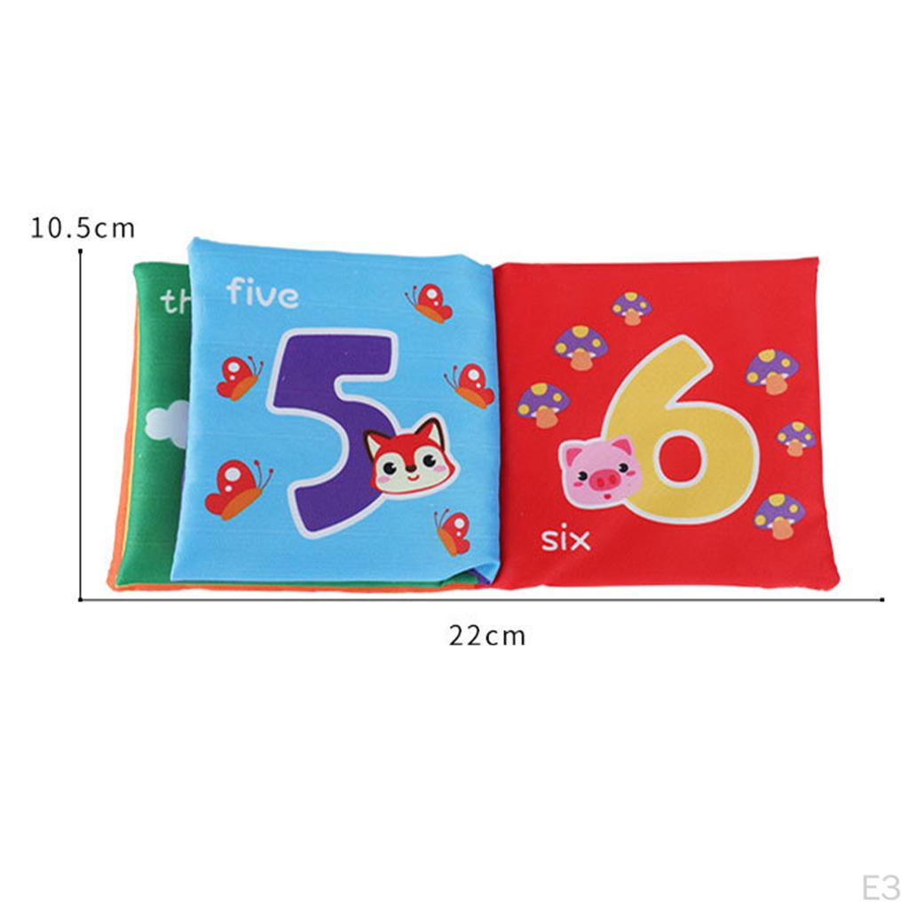 6 Pcs Development Cloth Book Educational Toy (Body Parts Weather Animal Recognition) For Kids Early
