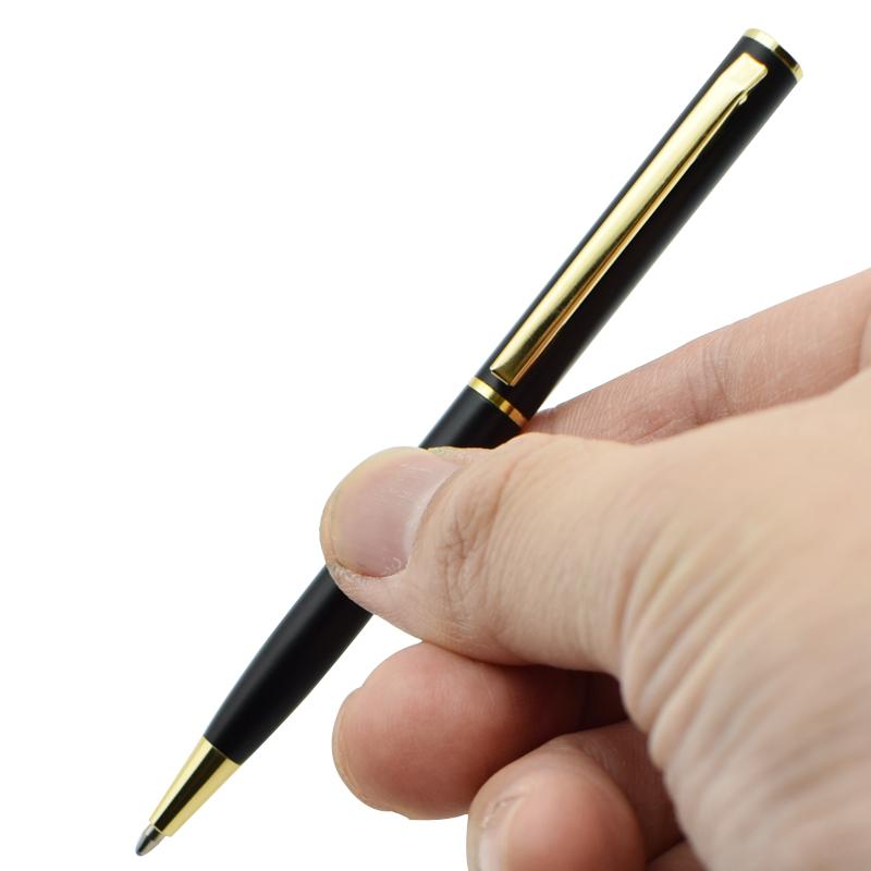 

Mini Rotating Pocket-size Ballpoint Pen Metal Material 0.7mm Black Blue Ink Refill Ballpen Office School Supplies Stationery чёрный
