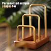 Kitchen Chopping Board Rack with Wood Base Multi Layer Design Stable Pot Lid Holder Baking Pan Storage Organizer