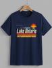 Lake Ontario Retro Sunset T-Shirt Great Lakes 100% Cotton Unisex