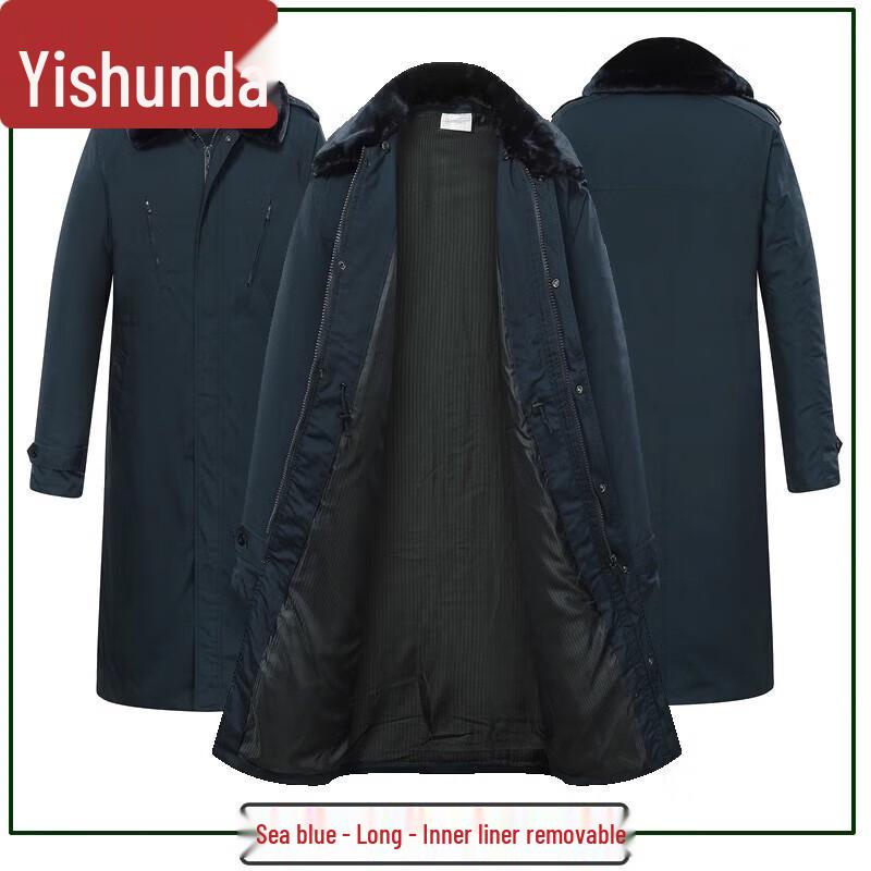 YiShunDa Men s Winter Thickened Military Cotton Greatcoat