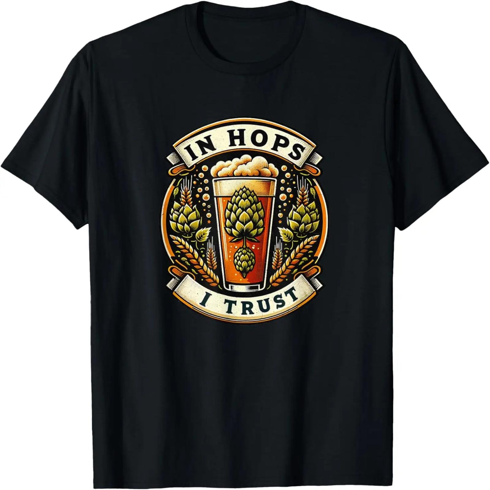 

In Hops I Trust - Retro Vintage-Style Beer Connoisseur T-Shirt XXXXXL чёрный