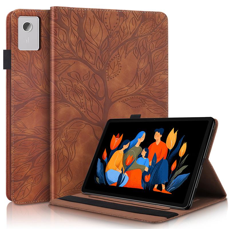 Tablet Funda For Lenovo Idea Tab Plus 12.1 2025 Case Tb361fu Emboss Tree Flip Wallet Stand Cover For Xiaoxin Pad 12.1 Tb365fc Case