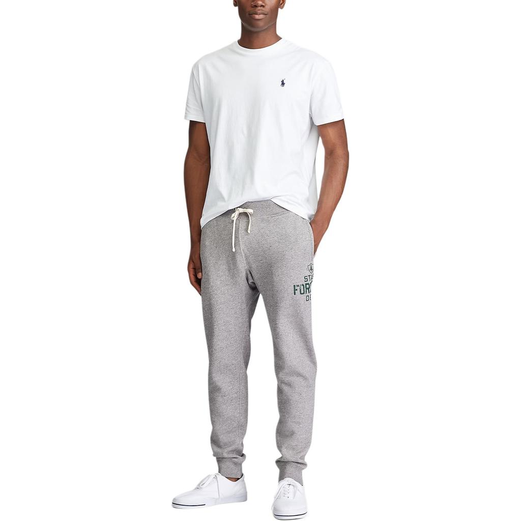 Polo Ralph Lauren Letter Logo Printed Drawstring Knit Sweatpants Men Bottoms 710791606-001