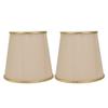 2PCS Small Lamp Shade Fabric Beige Golden Edge Lampshade for E14 Table Chandelier Wall Lamp