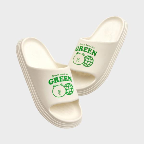 

Line Friends Зеленый Зеленый Зеленый Тапочки из ЭВА (230-270 мм)