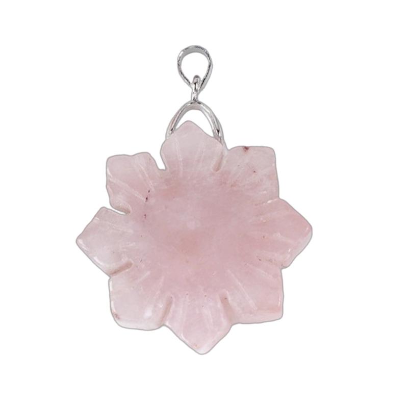 Handcraft Snowflake Agate Necklace Unique Stone Christmas Jewelry Suitable for Everyday Elegant