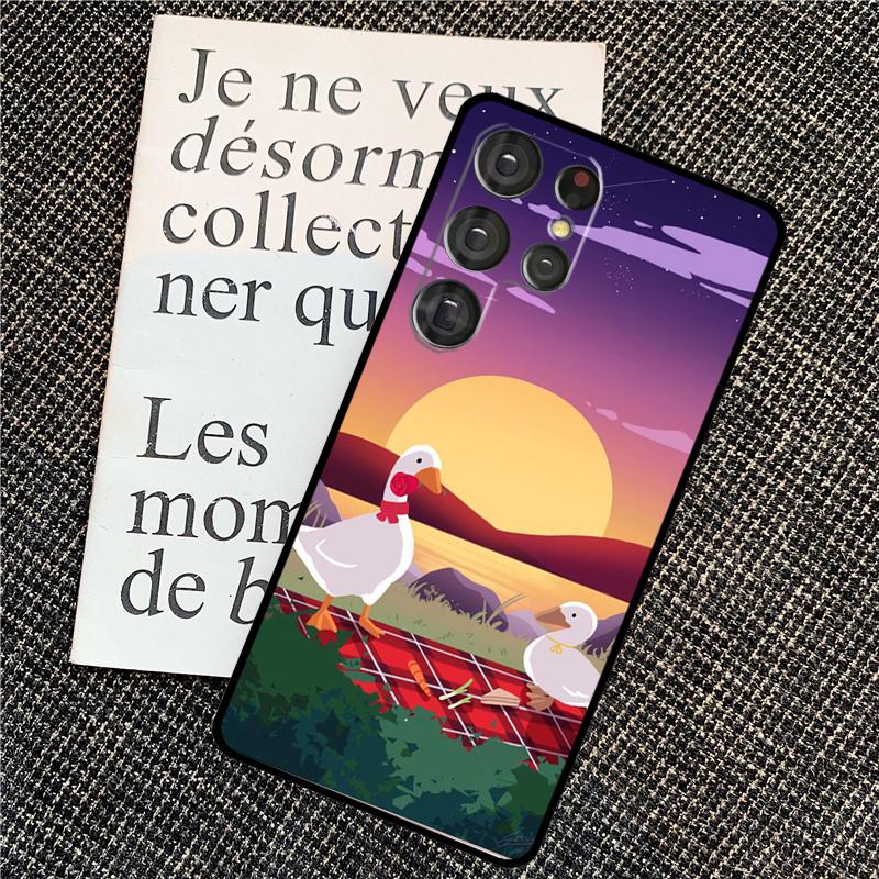 Cartoon Funny Goose Case For Samsung Galaxy S21 S22 S23 S24 Ultra Note 20 Note 10 S8 S9 S10 Plus S20 FE Cover