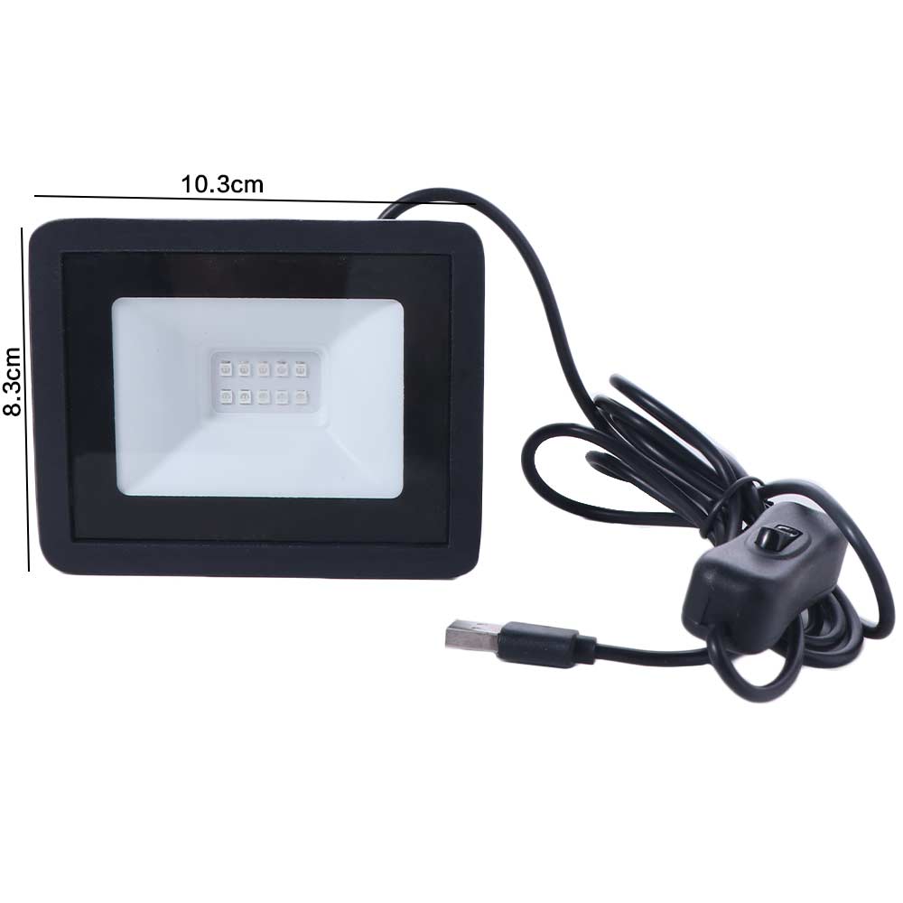 High Power UV LED Floodlight 5V USB UV Fluorescent Light Anti Bacterial UVA Floodlight  Atmosphere
