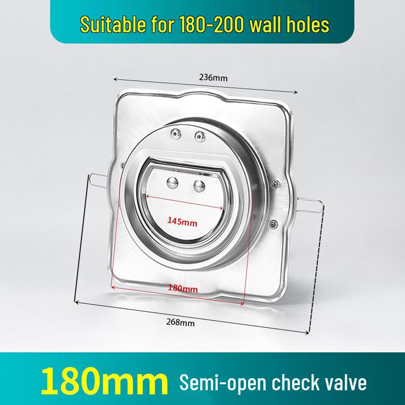 Premium Stainless Steel Check Valve Smoke Backflow Preventer for Range Hood Exhaust Vent