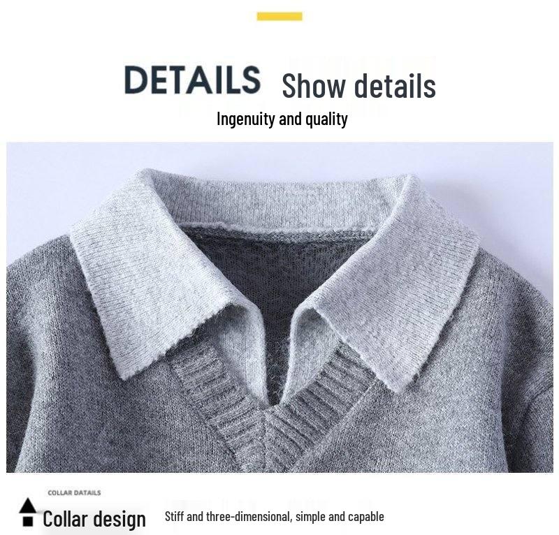 Herbst/Winter 2025 Herren Strickpullover mit Revers - Heißer Verkauf in Südostasien