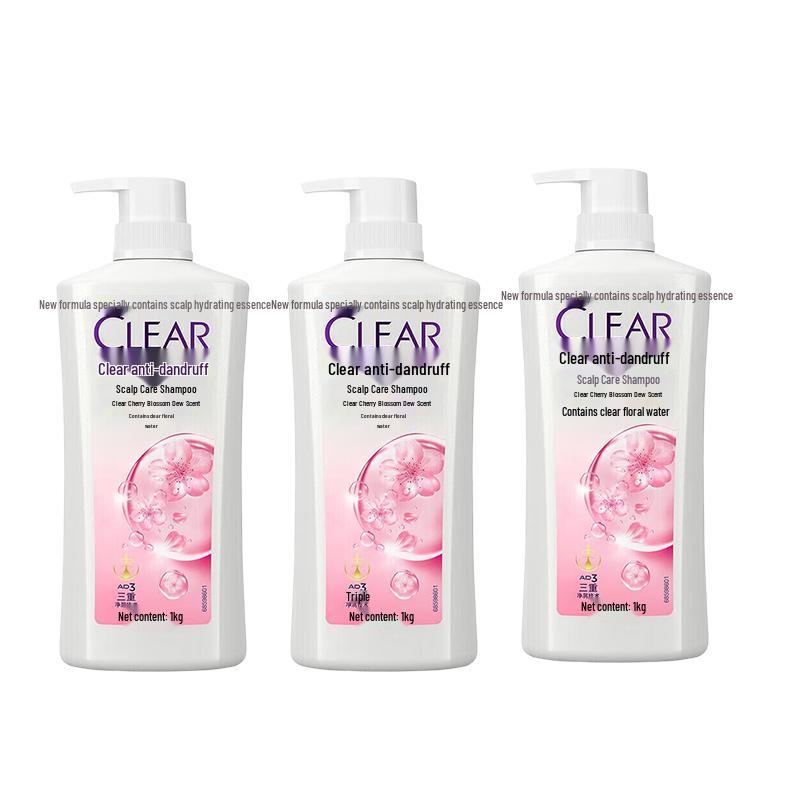 Clear Anti-Dandruff Scalp Care Shampoo - Cherry Blossom Scent (3 x 1kg)