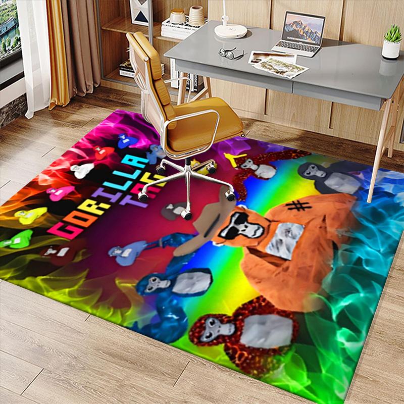 Gorilla Tag Printed Absorbent Washable Carpet, Non-Slip Bathroom Mats, Kitchen Rugs, Yoga Mat,Living Room Entrance, Camping Picnic Rugs