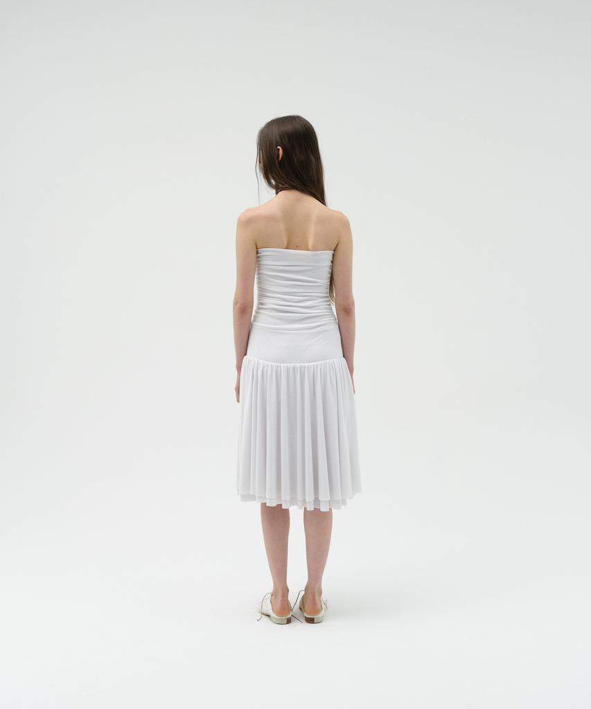Loutaideu Two-Way Shirring Dress [White]