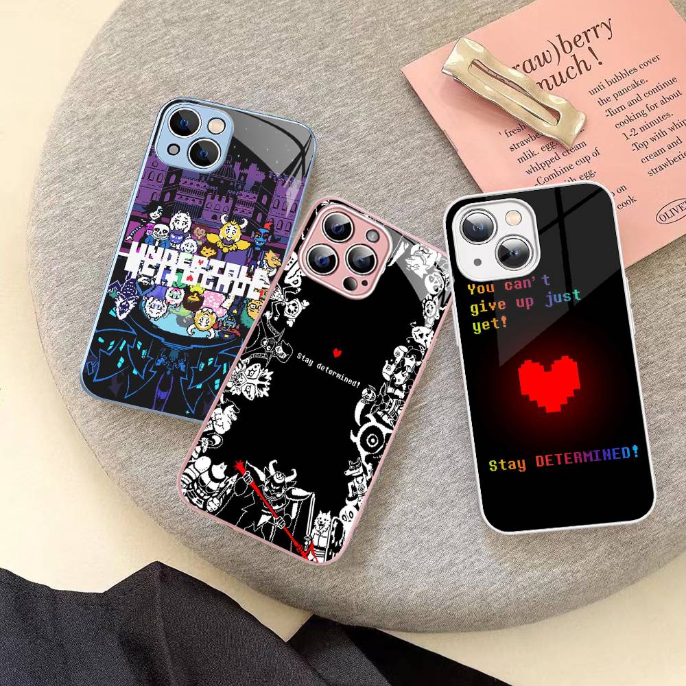 U-Undertale Game Tempered Glass For Iphone 14 13 12 11 Pro Mini XS MAX 14Plus X XS XR Cover