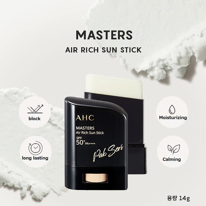 [AHC] Masters Air Rich Sun Stick SPF50+ PA++++ Lightweight UV Protection & Sebum Control