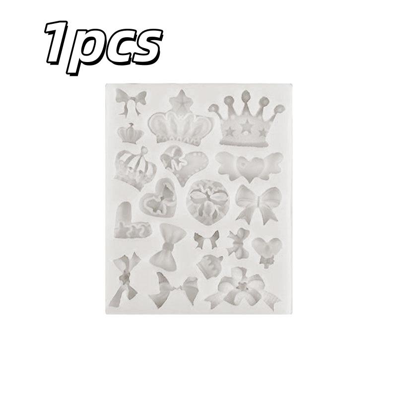 1/2pcs Crown Bowknot Shape Cake Silicone Mold Chocolate Pastry Candy Decoration Lace Patterntools Kitchen Baking Accessories
