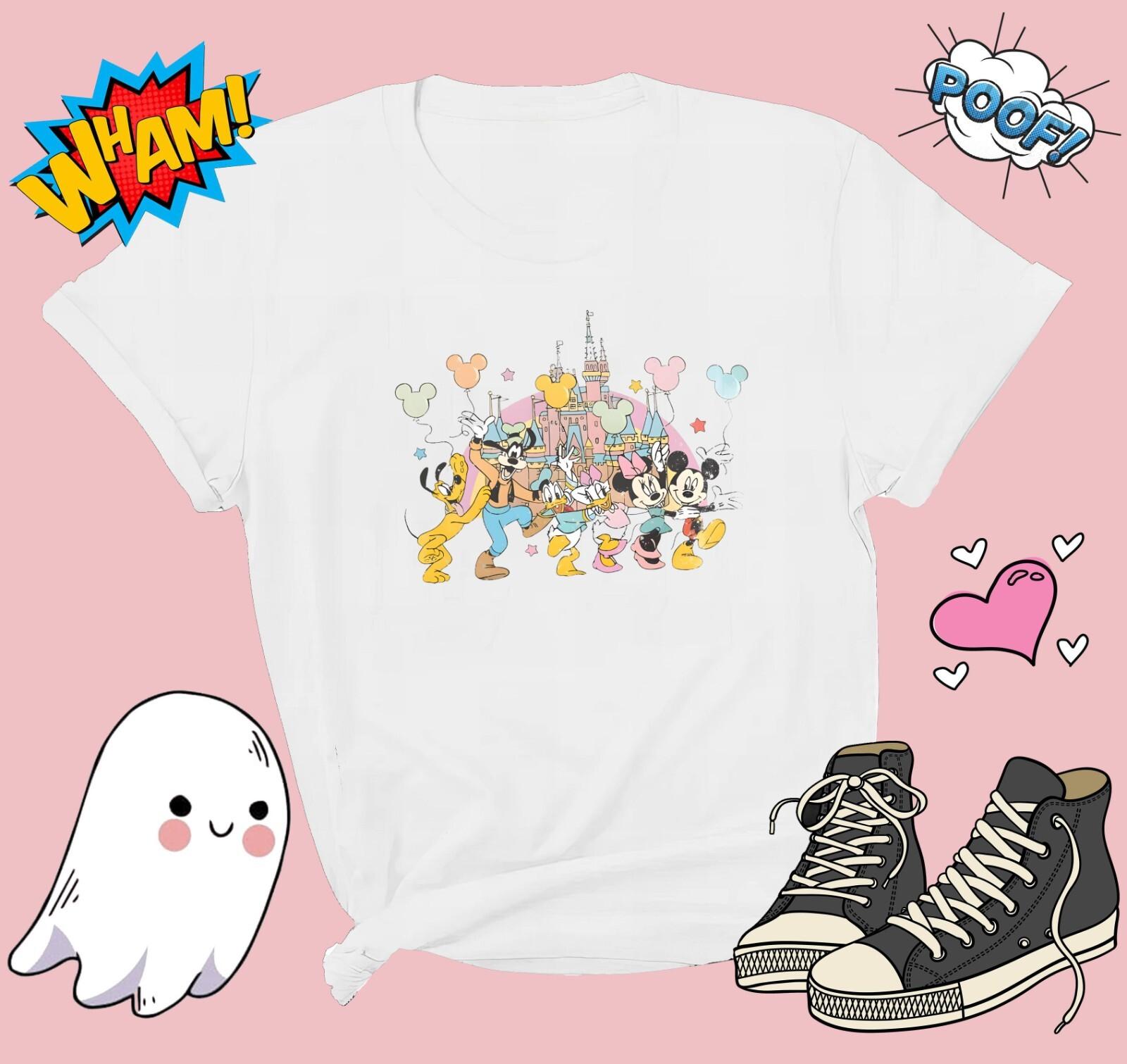 

Mickey Friends Balloons T-shirt T shirt Men Women Unisex Tshirt G679 L