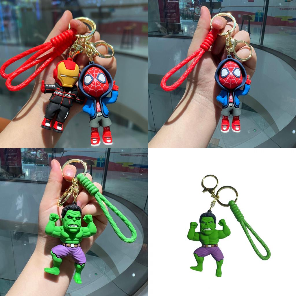 Adorable Superhero Keychain Silicone Avenger Series Key Ring For Car Keys Gifts