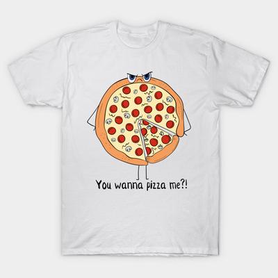 T Shirt Women You Wanna Pizza Me Harajuku Print Kawaii Tshirt Summer Short Sleeve Female T-Shirt Top Tee
