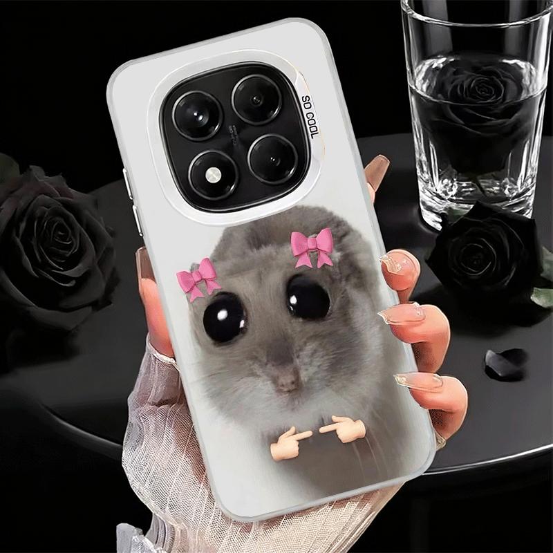 Funny Sad Hamster Meme Soft Phone Case for Xiaomi Redmi Note 13 14 15 Pro Plus 12S 12 11S 11 11T 10S 10 Shockproof Cover Back Sh