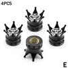4PCS Crown Style Tire Valve Stem Caps, Air Caps Cover, Aluminum Alloy Dustproof And Waterproof Valve Caps Cover For All Toyota