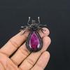 Ruby Pendant Gemstone Jewelry, 999 Copper Wire Wrapped Handmade Pendant, Latest Design Jewelry