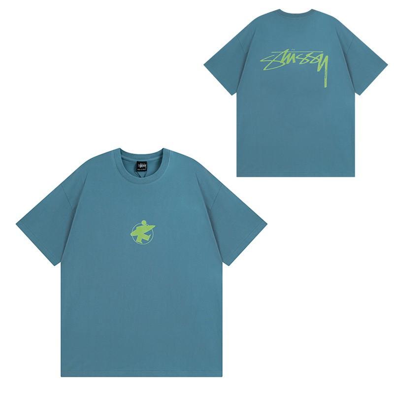 Pánské tričko s krátkým rukávem Volný střih Kulatý výstřih Potisk písmen Neformální Street Style Top pro páry