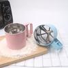 Semi Automatic Flour Sifter Handheld Push-Type Mesh Shaker for Baking Cakes Cookies Powdered Sugar Cocoa Powder Kitchen Tool