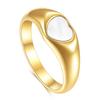VQYSKO Men's Ring Punk Rock Smooth 316L Stainless Steel Signet Ring For Men Hip Hop Party Jewelry Male Wedding Anel