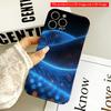 2DFlat Blue Wave Digital Glow Phone Case All Inclusive Film Hard Phone Case, Compatible with iPhone 18 Pro Max 17 16 15 14 13 12 11