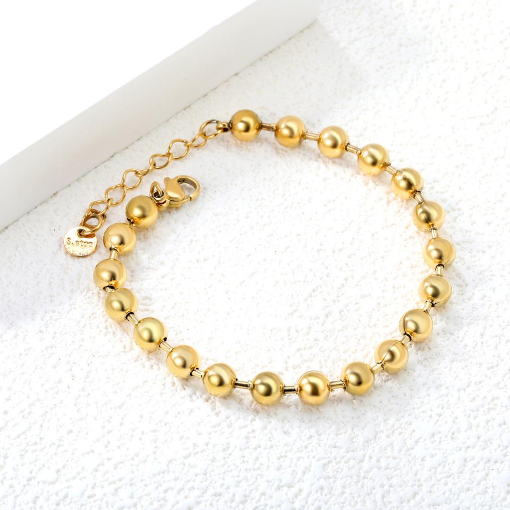 Round Ball Bracelet Wind Simple Versatile Single Row Steel Ball Jewelry Stainless Steel Bracelet