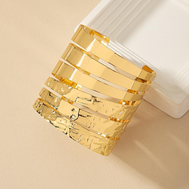 European & American Trendy Geometric Bangle - Women's Unique, Creative Open-Style Jewelry