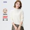 Luomeng Women's 100% Lambswool Mock Neck Sweater