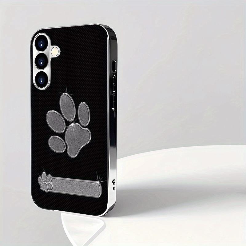 High-grade metal cat claw texture pattern silver Phone Case for Samsung Galaxy S26 S25 S24 S23 S22 S20 FE Ultra Plus anti Cover