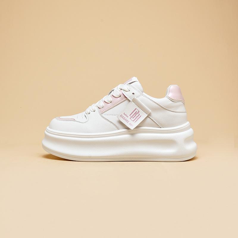 

Platform white shoes women s 2025 spring new fashion lightweight women s shoes versatile muffin casual sports heightening board shoes 40