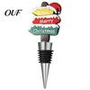Wine Gift Souvenirs Christmas Bottle Stopper, Stainless Steel Reusable Cork, Decorative PVC Cartoon Holiday Table Decorations Toppers Design, Airtight
