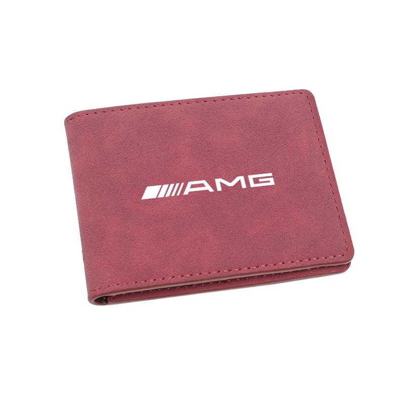 New Driver License Holder PU Leather Card Bag Stickers For Mercedes Benz AMG A B C E G CLA GLA W211 W214 W205 W203 W204 W206W220