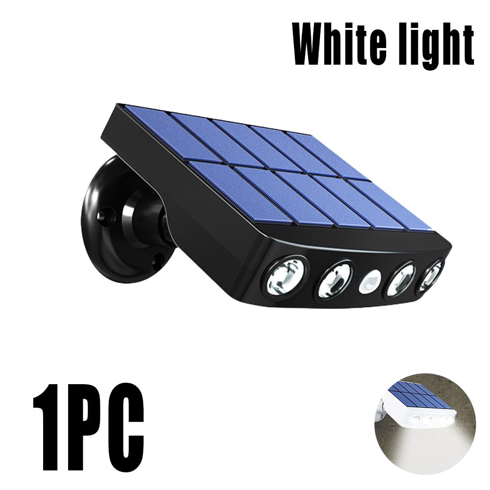 1-4PC solenergi LED-lys utendørs bevegelsessensor dekorasjon overvåkingslys balkong vanntett spotlight 4LED solar hagebelysning