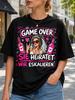 Game Over Sie Heiratet Wir Eskalieren Bride With Bottles And Doodle Hearts And Casual Graphic Unisex All TShirt