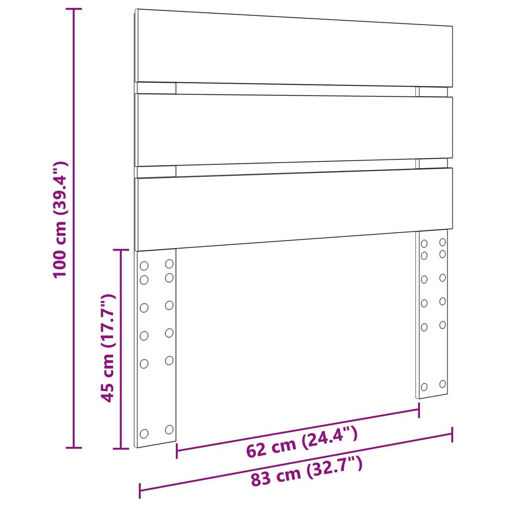 Headboard White Wood Based Material
