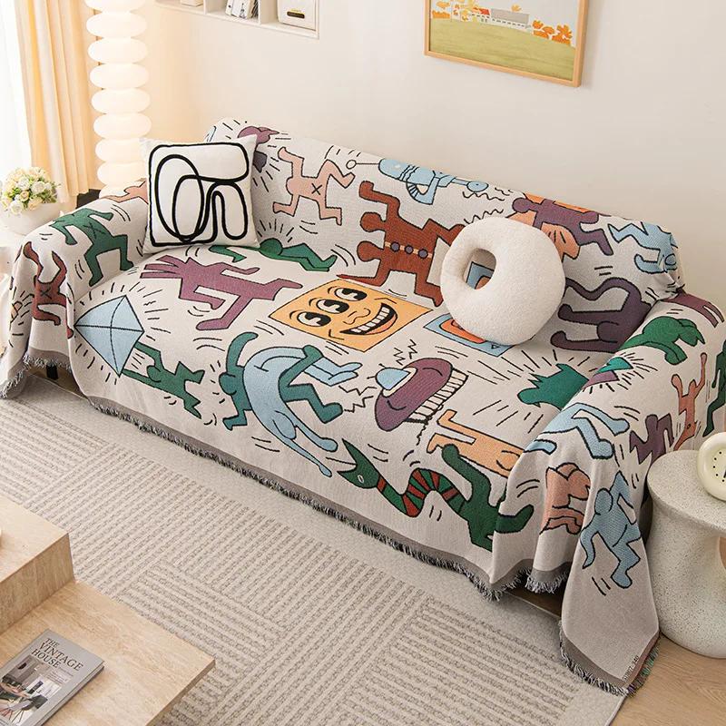 Sofa Towel Full Cover Ins Wind Nordic Sofa Cushion Camping Blanket Cover Towel All Seasons Universal All-inclusive Sofa Cover