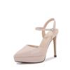 2022 Spring New One Buckle Women Pointed Toe Thin Heel Pumps, Korean Sexy Hollow Strap Shallow Mouth Ladies Shoes