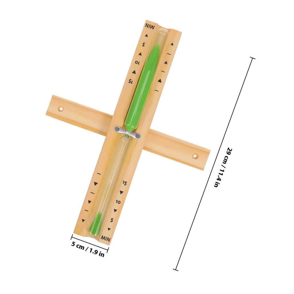 15-Minute Sand For Sauna Room Wooden Hourglass Timer Spa Water Therapy Glass Tube Timer Durable Wood Hourglass Household Use
