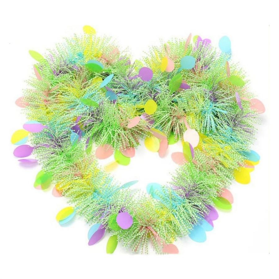 Пасхальная гирлянда баннер 2 м Пасхальная мишура гирлянда Пасхальный венок Весна Для сезонной экспозиции Домашний декор